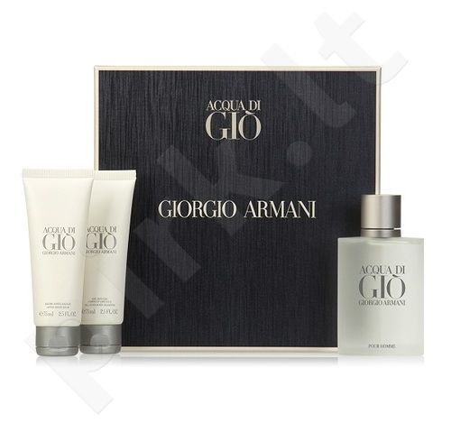 Giorgio Armani Acqua di Gio rinkinys vyrams, (EDT 100ml + 75ml losjonas po skutimosi + 75ml dušo želė)