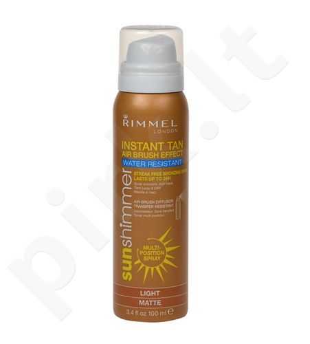 Rimmel London Sun Shimmer Instant Tan Water Resistant, kosmetika moterims, 100ml, (Light Matte)