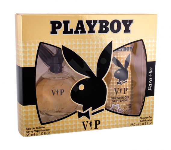 Playboy VIP For Her, rinkinys tualetinis vanduo moterims, (EDT 90 ml + dušo želė 250 ml)