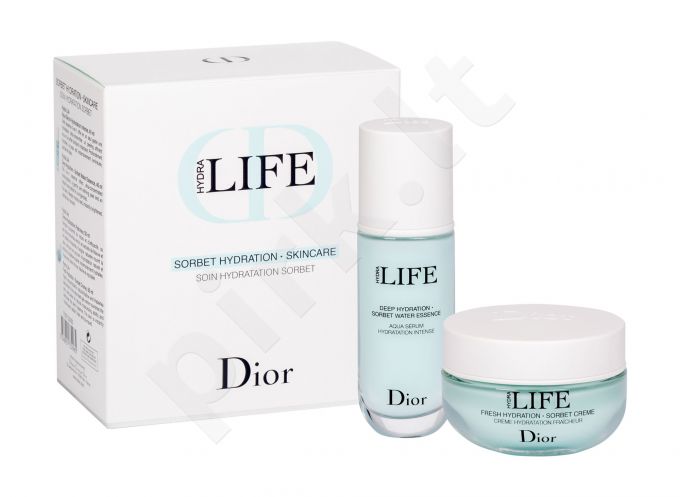 Christian Dior Fresh Hydration, Hydra Life, rinkinys dieninis kremas moterims, (Day Care 50 ml + veido serumas 40 ml)