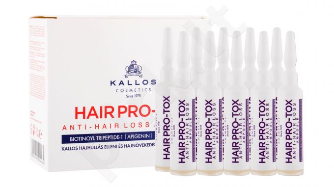 Kallos Cosmetics Hair Pro-Tox, Ampoule, Against plaukų Loss moterims, 10x10ml