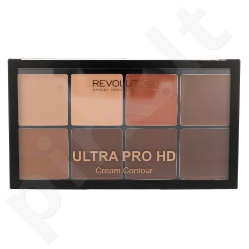 Makeup Revolution London Ultra Pro HD, Cream Contour Palette, kompaktinė pudra moterims, 20g, (Medium Dark)
