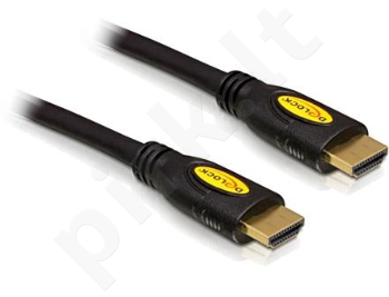 Delock kabelis HDMI/HDMI V1.4, 3D TV paauksuoti galai 3m