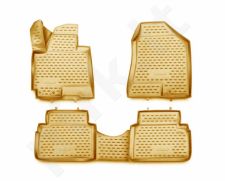 Guminiai kilimėliai 3D HYUNDAI ix35 2010-2015, 4 pcs. /L27013B /beige