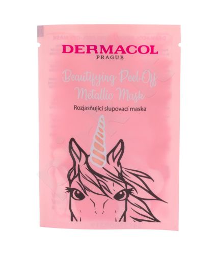 Dermacol Beautifying Peel-off Metallic Mask, Brightening, veido kaukė moterims, 15ml