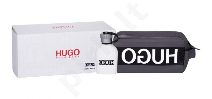 HUGO BOSS Reversed, Hugo, rinkinys tualetinis vanduo vyrams, (EDT 75 ml + kosmetika krepšys)