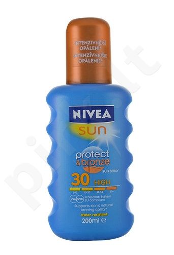 Nivea Sun, Protect & Bronze Sun Spray, Sun kūno losjonas moterims ir vyrams, 200ml