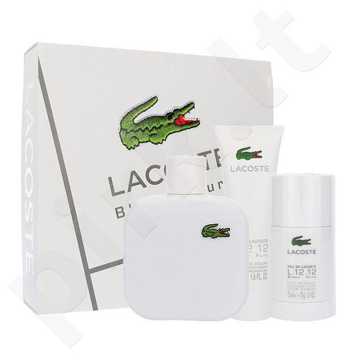 Lacoste Eau De Lacoste L.12.12 Blanc, rinkinys tualetinis vanduo vyrams, (EDT 100 ml + dušo želė 50 ml + pieštukinis dezodorantas 75 ml)