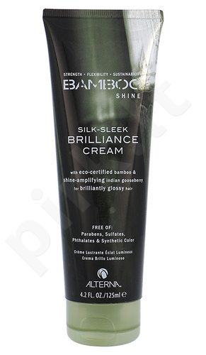 Alterna Bamboo Shine, Silk-Sleek Brilliance Cream, priemonė plaukų spindsiui suteikti, 125ml