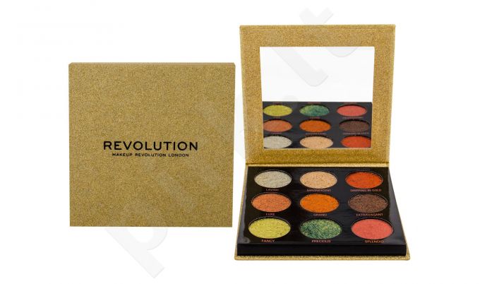 Makeup Revolution London Pressed Glitter, akių šešėliai moterims, 10,8g, (Midas Touch)