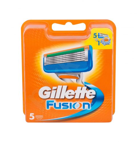 Gillette Fusion, skutimosi peiliukų galvutės vyrams, 5pc