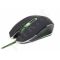 Gembird gaming optical mouse 2400 DPI, 6-button, USB, black with green backlight