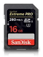 SanDisk SDHC Extreme Pro Card 16GB - VIDEO HD 4K 280MB/s (Photo&Video)
