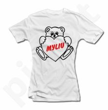 Moteriški marškinėliai "Myliu"
