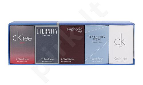 Calvin Klein Mini Set 2, rinkinys tualetinis vanduo vyrams, (10ml EDT Euphoria + 10ml EDT Eternity + 10ml EDT CK Free Sport + 10ml EDT Encounter Fresh + 10ml CK One)