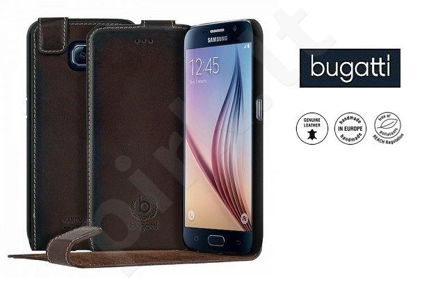 Samsung Galaxy S6 dėklas flip AMSTERD Bugatti v.rudas