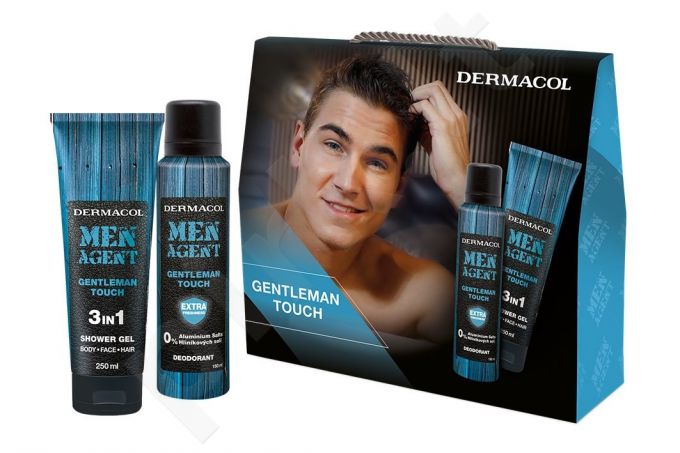 Dermacol Gentleman Touch, Men Agent, rinkinys dušo želė vyrams, (dušo želė 250 ml + dezodorantas 150 ml)