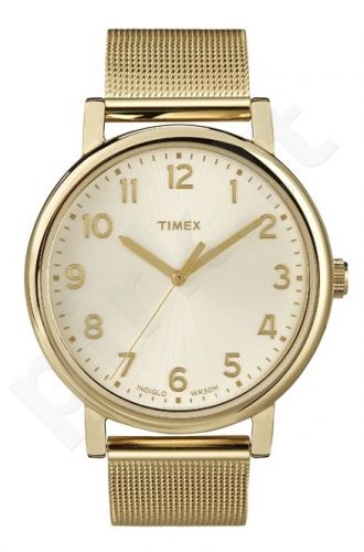 Laikrodis TIMEX ORIGINALS T2N598 - STAINLESS STEEL - INDIGLO - MINERAL GLASS - - 30 METERS T2N598