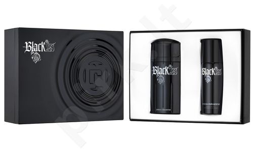 Paco Rabanne Black XS, rinkinys tualetinis vanduo vyrams, (EDT 100 + 150ml dezodorantas)