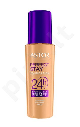 ASTOR Perfect Stay, 24h Foundation + Perfect Skin Primer SPF20, makiažo pagrindas moterims, 30ml, (203 Peachy)