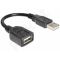 Delock Extension cable USB 2.0 AM-AF flexible (goose neck) 16 cm, black