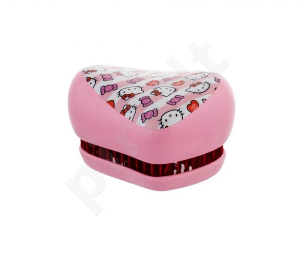 Tangle Teezer Compact Styler, plaukų šepetys vaikams, 1pc, (Hello Kitty Candy Stripes)