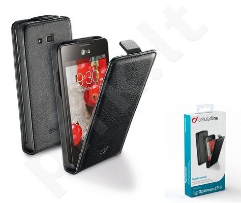 LG L9 II dėklas FLAP ESSEN Cellular juodas