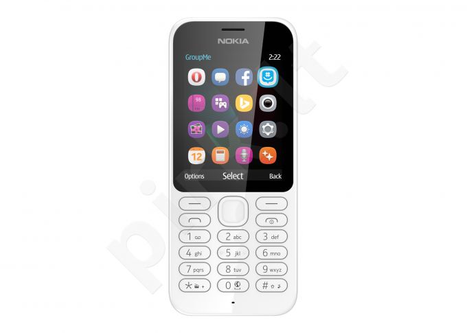 Telefonas Nokia 222 Dual SIM 26222 baltas