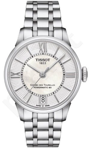 Laikrodis TISSOT CHEMIN DE TOURELLES POWERMATIC 80 moteriškas T0992071111800