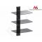 Maclean MC-664 3-Tier Sieninis Floating Glass Shelf Support DVD Console PS3 Xbox
