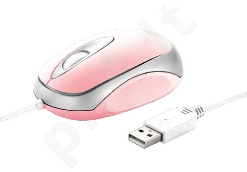 Pelė Trust Centa Mini 800 DPI/ 3 mygtukai/ USB Rožinė