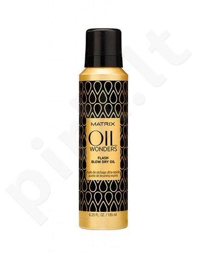 Matrix Oil Wonders, Flash Blow Dry Oil, karštam plaukų formavimui moterims, 185ml