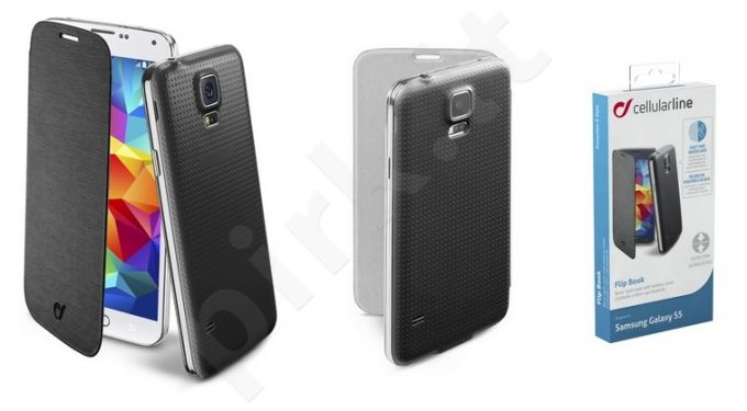 Samsung Galaxy S5 dėklas FLIP BOOK Cellular juodas