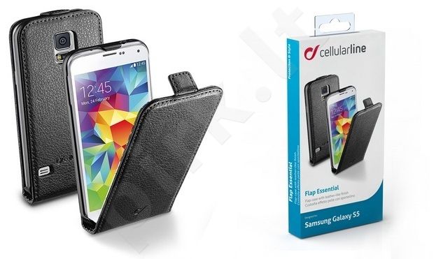 Samsung Galaxy S5 dėklas FLAP ESSEN Cellular juodas
