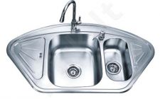 Nerūdijančio plieno plautuvė U10255F SATIN su sifonu