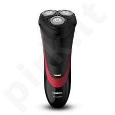 PHILIPS S1310/04 Shaver, CloseCut blade system, Li-Ion, Black/Red