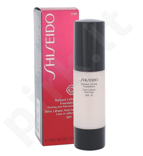Shiseido Radiant Lifting Foundation, makiažo pagrindas moterims, 30ml, (O00 Very Light Ochre)