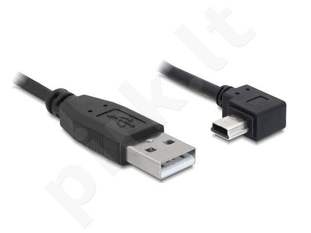 Delock Cable USB 2.0-A male > USB mini-B 5pin male angled 0.5 m