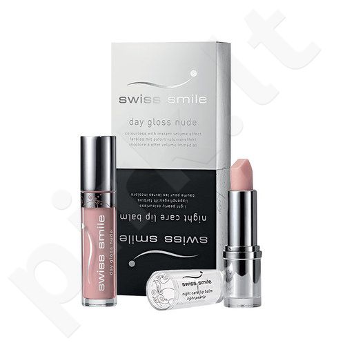 Swiss Smile Day Gloss Nude lūpdažis Kit rinkinys moterims, (3,5ml Day Gloss Nude lūpdažis + 3,5g Night Care Lip Balm)