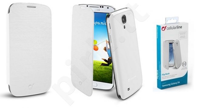 Samsung Galaxy S4 dėklas FLIP BOOK Cellular baltas