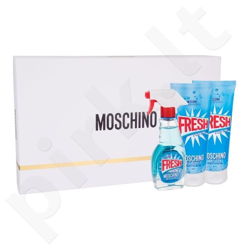 Moschino Fresh Couture, rinkinys tualetinis vanduo moterims, (EDT 50 ml + kūno losjonas 100 ml + dušo želė 100 ml)