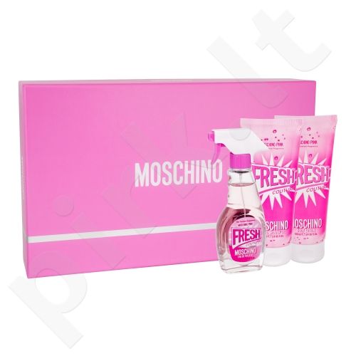 Moschino Pink, Fresh Couture, rinkinys tualetinis vanduo moterims, (EDT 50ml + kūno losjonas 100ml + dušo želė 100ml)