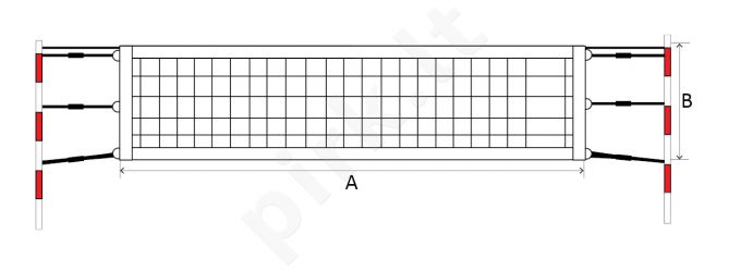 Paplūdimio teniso tinklas SPORT 9,5x1m 45x45x3mm