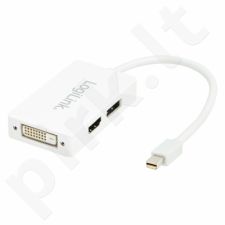 Adapteris LogiLink Mini DisplayPort --> HDMI/DVI/DisplayPort 3in1