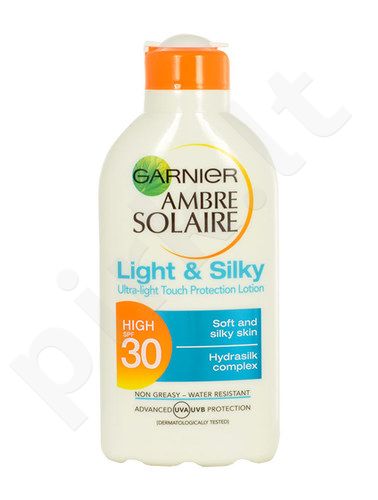 Garnier Ambre Solaire, Light & Silky SPF30, Sun kūno losjonas moterims, 200ml