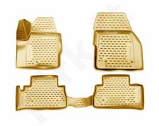 Guminiai kilimėliai 3D LAND ROVER Freelander 2 2013-2014, 4 pcs. /L40003B /beige
