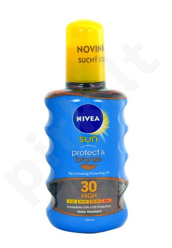 Nivea Sun, Protect & Bronze Oil Spray, Sun kūno losjonas moterims ir vyrams, 200ml