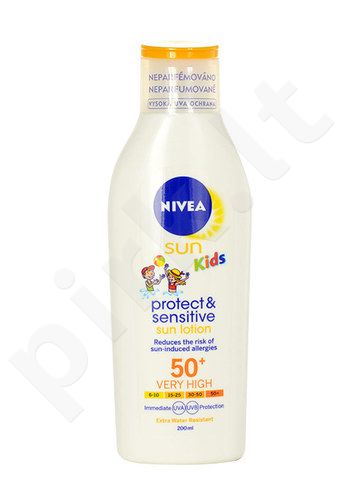 Nivea Sun Kids, Protect & Sensitive, Sun kūno losjonas vaikams, 200ml