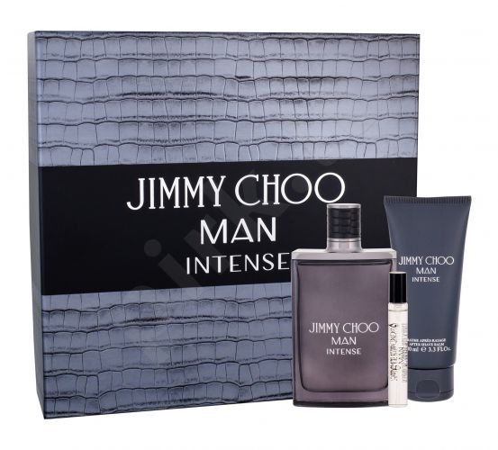 Jimmy Choo Jimmy Choo Man Intense, rinkinys tualetinis vanduo vyrams, (EDT 100 ml + EDT 7,5 ml + balzamas po skutimosi 100 ml)
