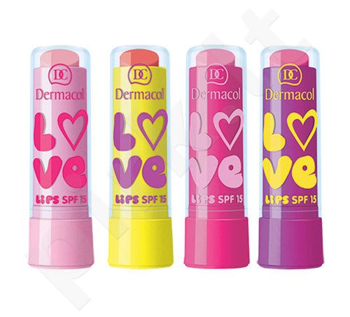 Dermacol Love Lips, SPF15, lūpų balzamas moterims, 3,5ml, (Peach)